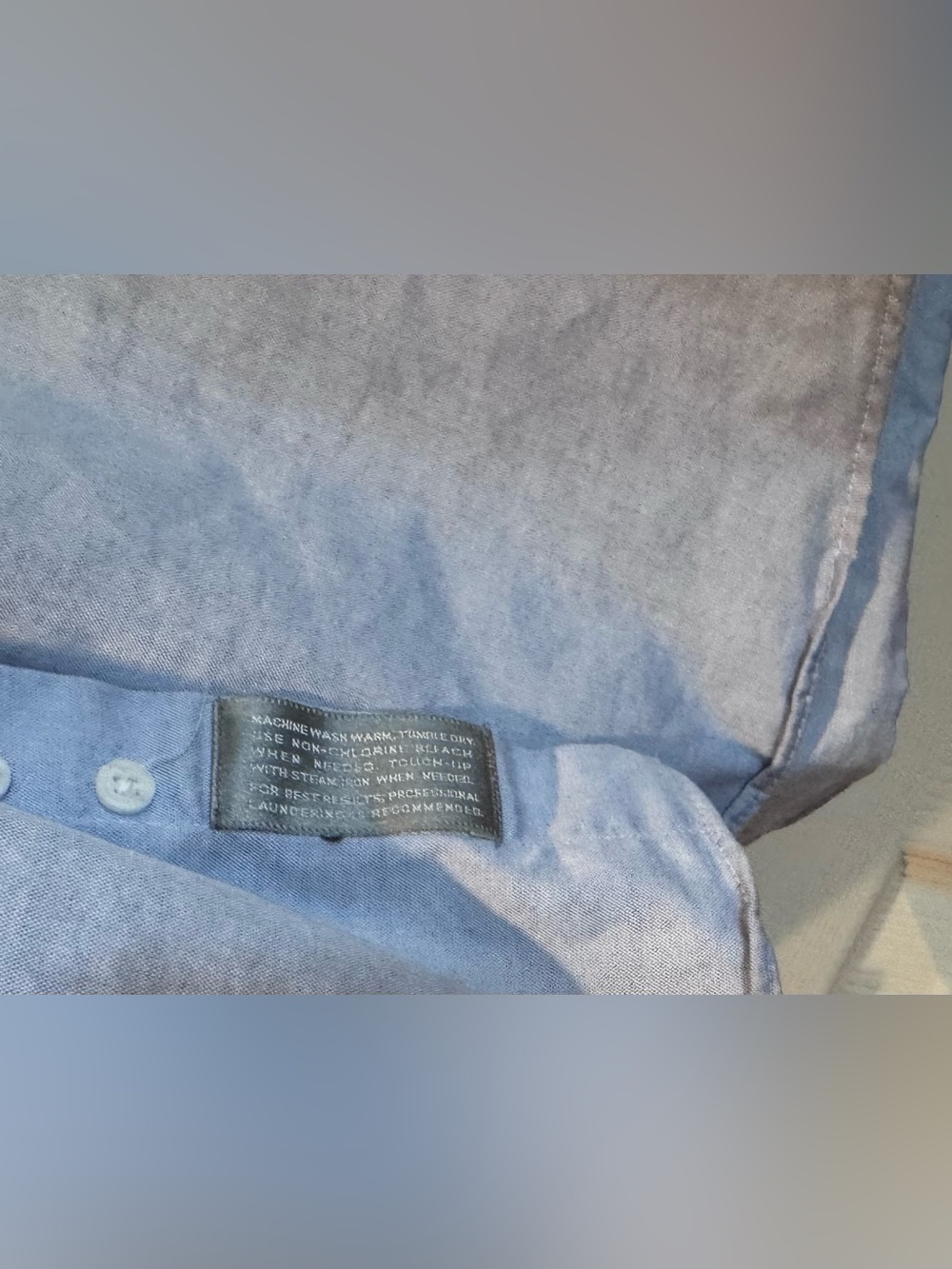 Stafford Light Blue Button-Down Oxford Shirt - Picture 4 of 4